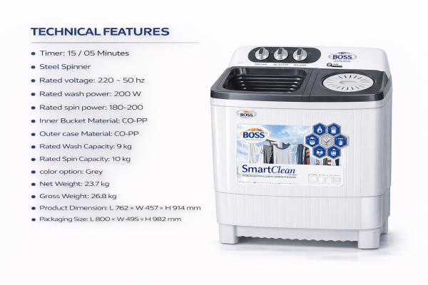 1f341721-d286-41e1-bce2-37b463049077 KE-8500-BS Gray Twin Tub Washing Machine