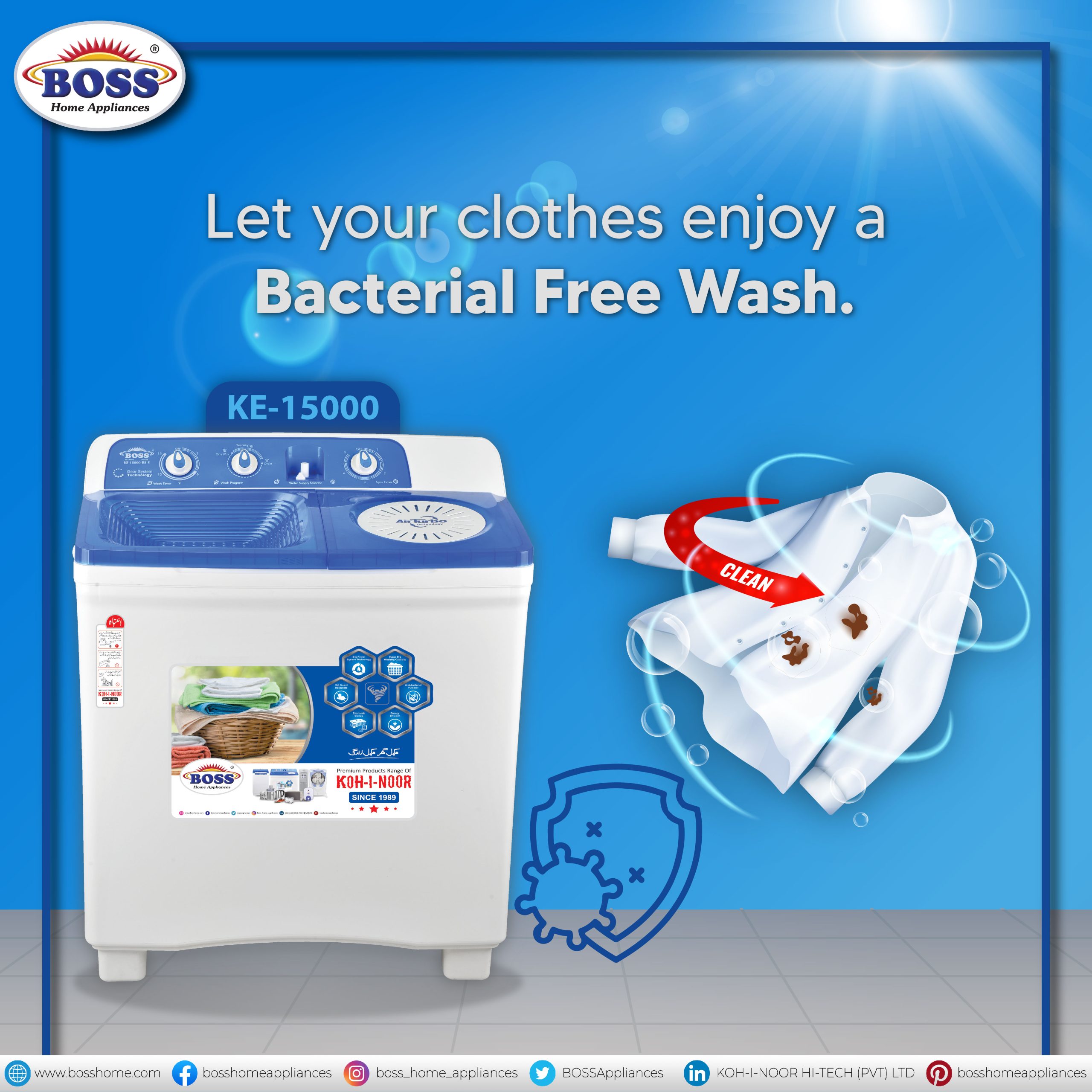 Large Capacity Washing Machine 15000-BS-S (Steel Spiner) - Image 2