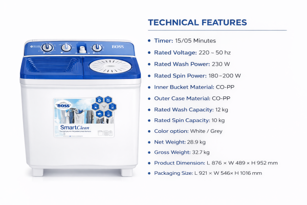 df93c560-3e84-4e5a-9df5-21534437dd45 K.E 15000-BS Washing Machine Twin Tub