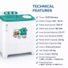 39a4c1ab-b589-4c19-8798-2e2b7358558d KE 9500-BS-Green Platinum Series Twin Tub Washing Machine