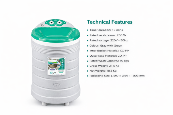 6ecabd9d-c35f-4148-a8f6-b303c8277463 KE 1500-BS Green Platinum Series Washing Machine