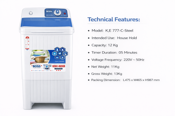 7a481305-e1e1-4b3f-920a-a675d9a4333a K.E 777-C-Steel Blue Spin Dryer