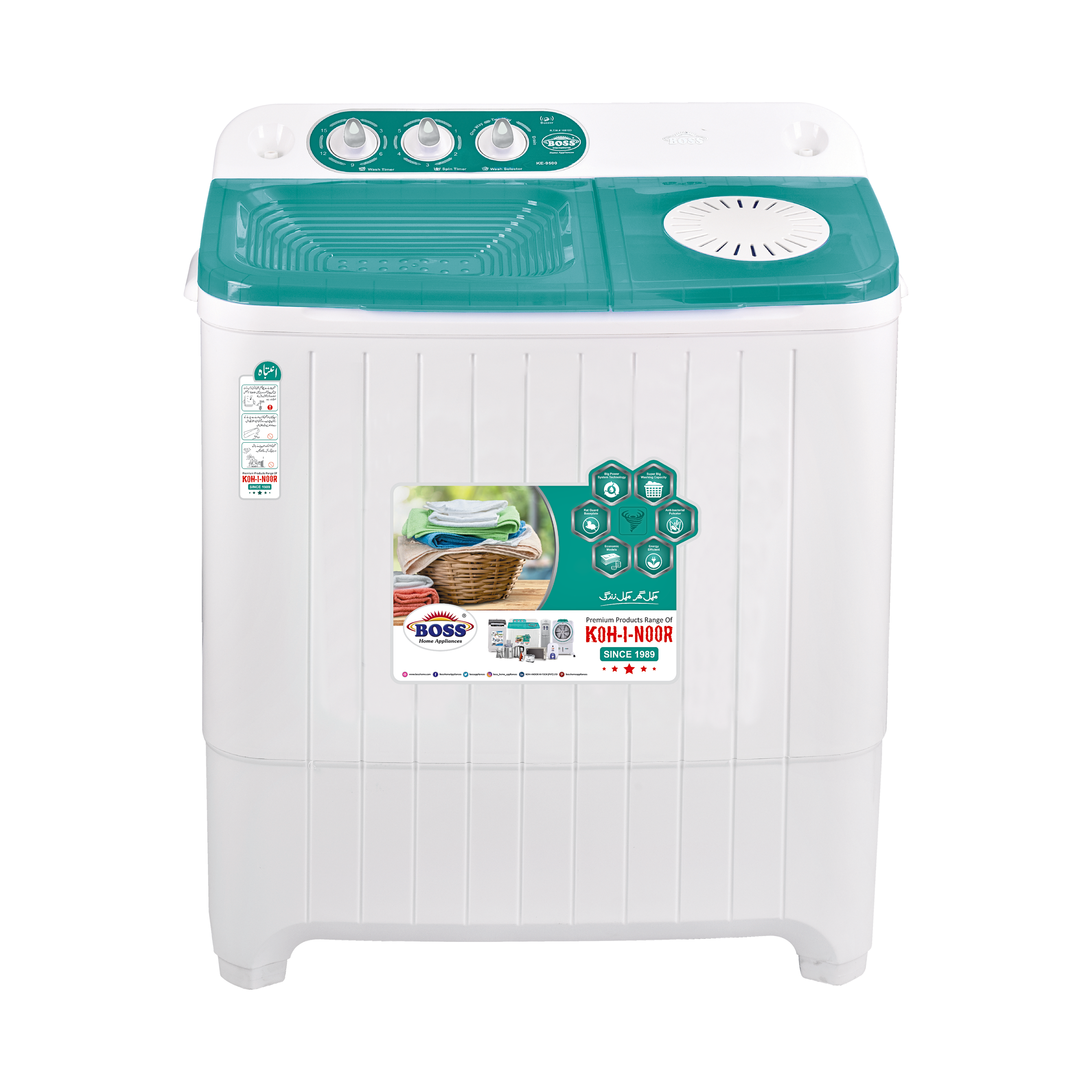 Twin Tub Washing Machine KE 9500-BS-Green