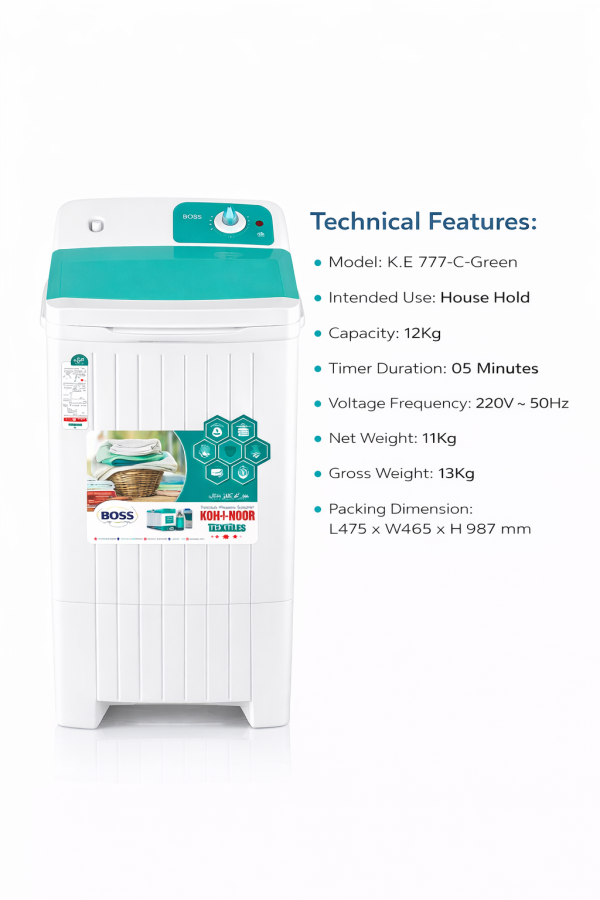 e9512e92-81b9-4471-b133-25af54606938 KE-777-C-Green Platinum Series Spin Dryer
