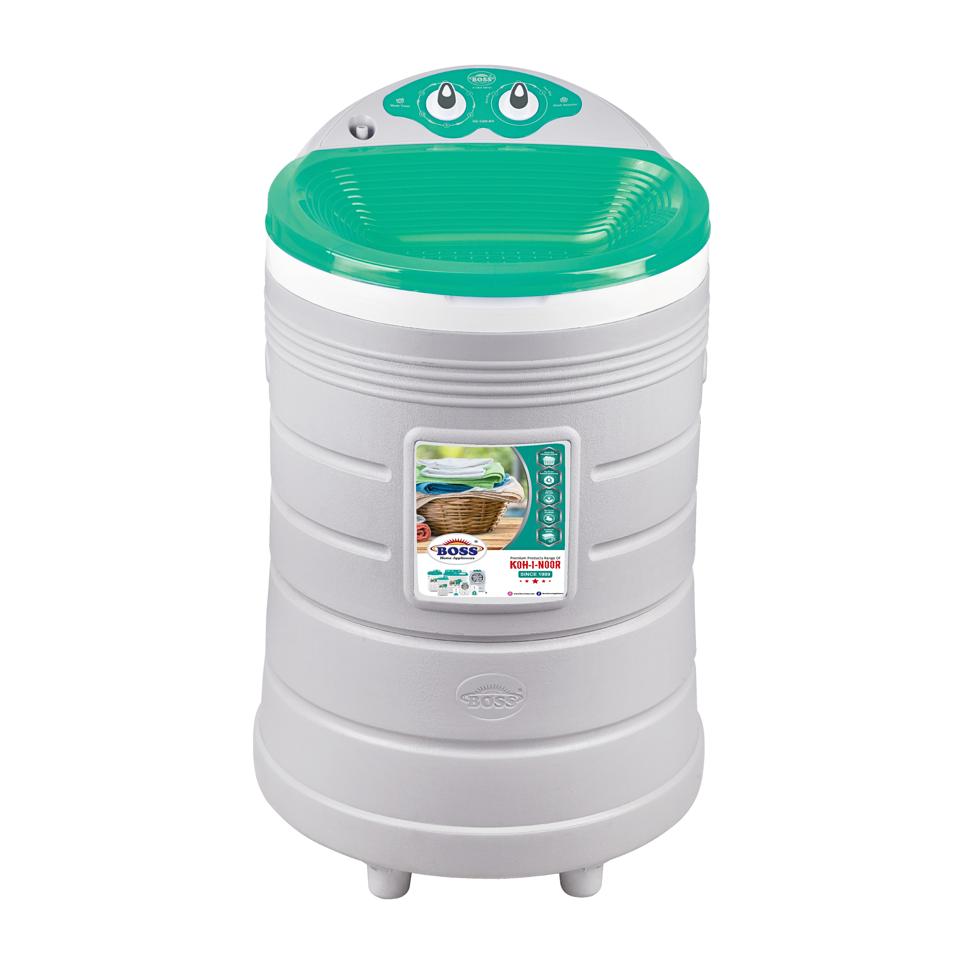 Single Washing Machine KE 1500-BS Green