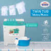 #46 2sep KE 6550_H Twin Tub Washing Machine K.E 6550-BS-S-Green (Steel Spiner)