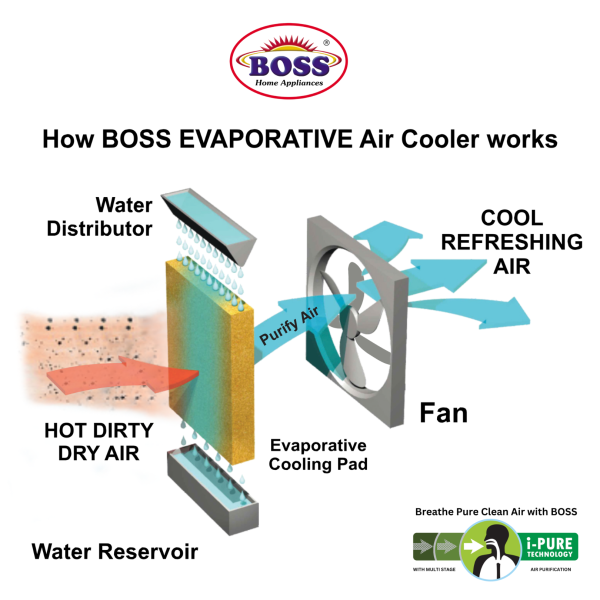 BOSS AC DC Air Cooler Online 8 ECM 5200 Blue Solar Air Cooler