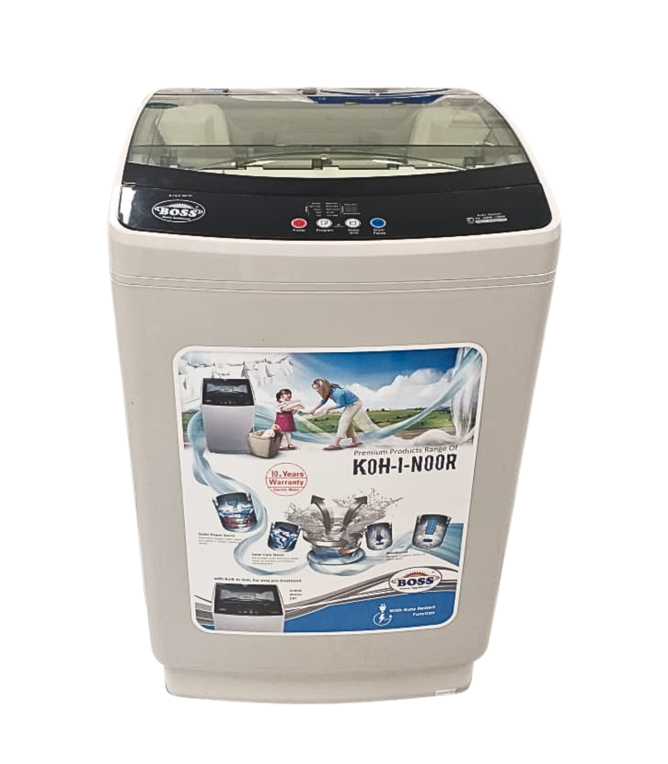 Automatic Washing Machine KE-AWM-12000 Classic Black Gray (14-Kgs)