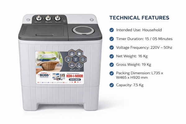 26ecab03-f18f-4377-bdae-63696b0b8e30 K.E 6550-BS-S Grey Baby Series Washing Machine